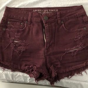 AE maroon shorts